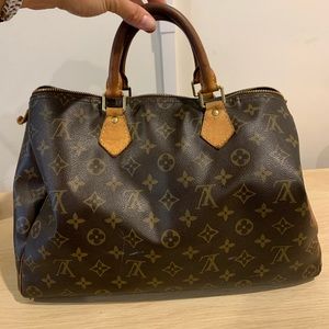 LV classic print Speedy 35 bag used